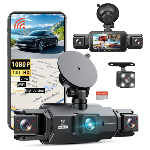 2K FHD 4-Channel 360º Dash Camera