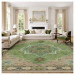 Amada Homefurnishing 8' x 10' Vintage Washable Low-Pile Non-Slip Area Rug