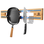 16.5" Piklohas Wooden Magnetic Wall Mount Knife Holder