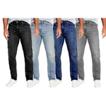 Blu Rock Men's Flex Stretch Straight Leg Jeans
