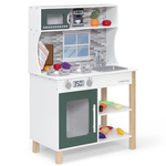 Delta Children Tiny Chef Play Kitchen Set w/ 15 Pieces Play Food