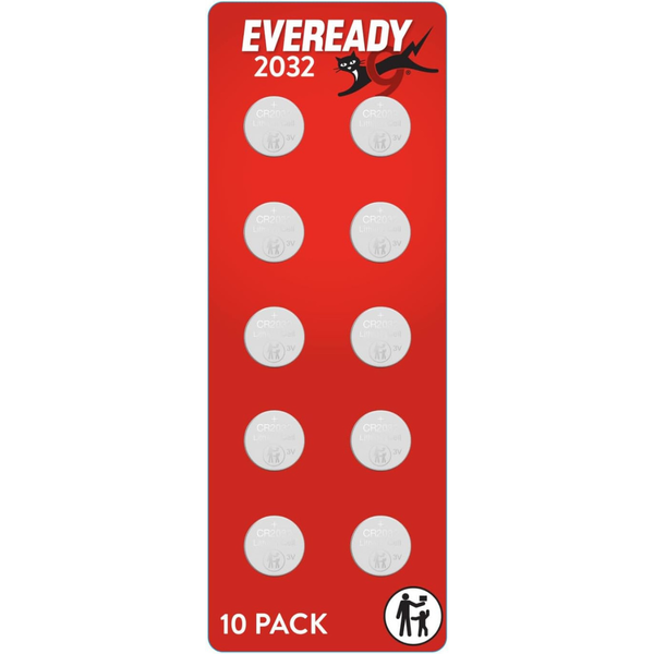 10-Count Eveready CR2032 Lithium 3V Coin Battery
