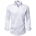 Men's White Non Iron Wrinkle Free Stretch Dress Shirt