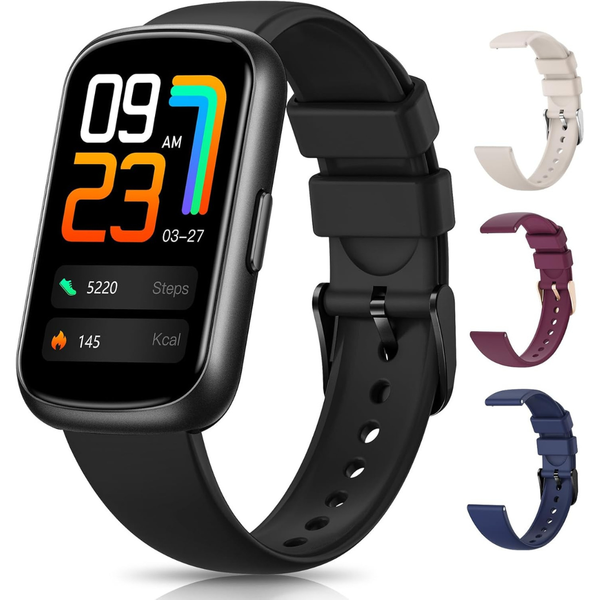 Unisex Fitness Smartwatch with Heart Rate/SpO2/Sleep Monitor