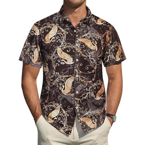 Men's Hawaiian Floral Casual Vintage Shirt
