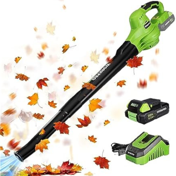 Workpro 20V Cordless Leaf Blower with Battery & Charger