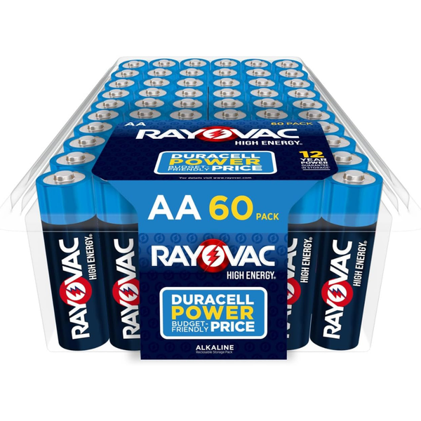60-Count Rayovac High Energy Alkaline AA Batteries