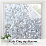 17.5" x 78.7" 3D Frosted Glass Window Privacy Film