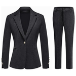 Women's 2 Piece Corduroy Professional Business Suit Set (Various)