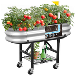 Self-Watering Planter Box Raised Garden Bed With Wheels