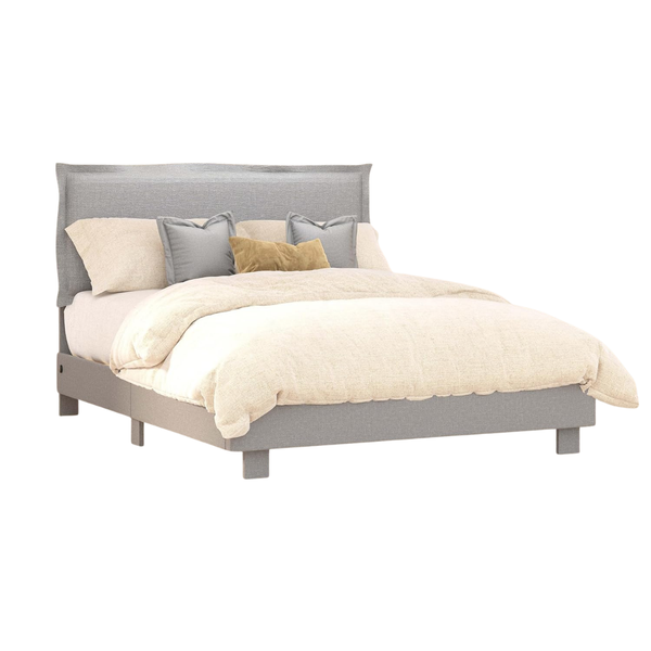Queen Flange Edge Upholstered Platform Bed Frame