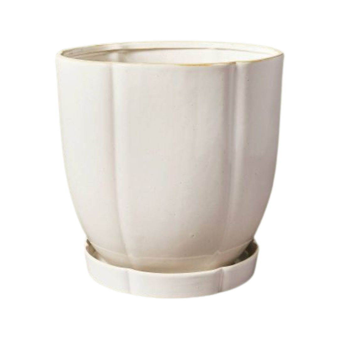 Hearth & Hand 11.25" Stoneware Planter Pot With Saucer