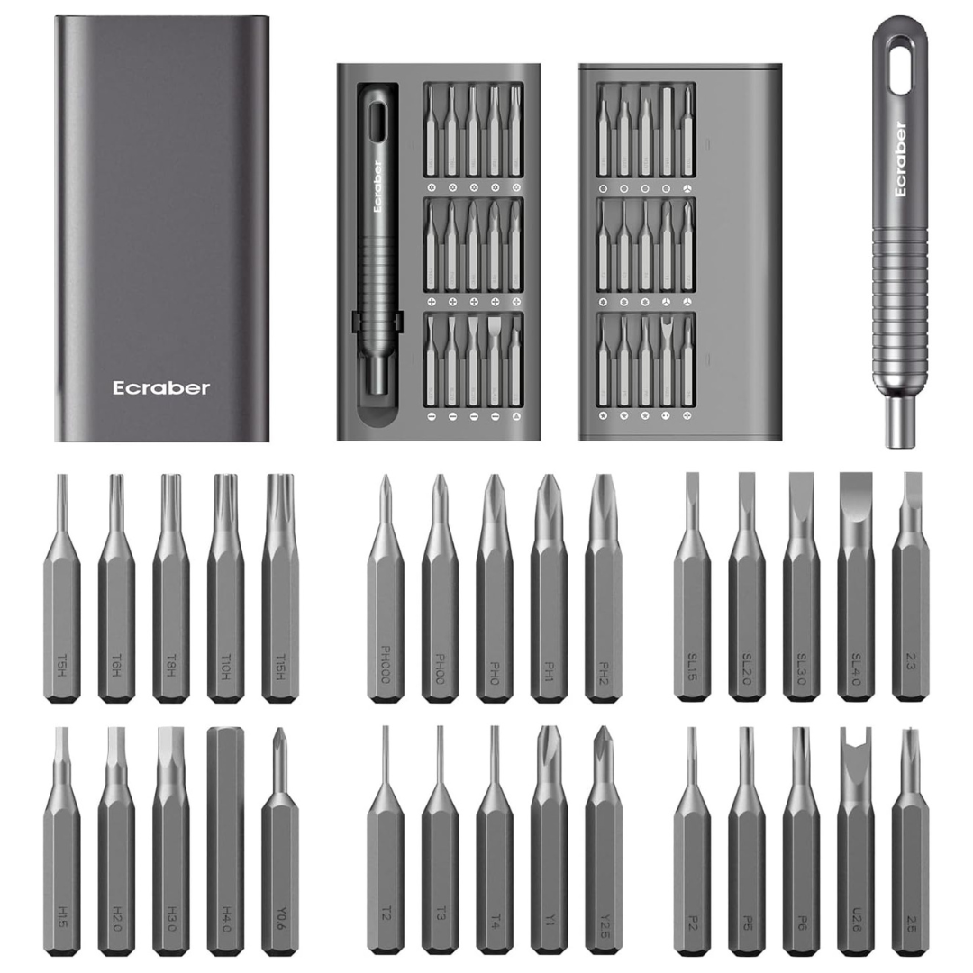 Ecraber 34-in-1 Mini Electric Precision Screwdriver Sets