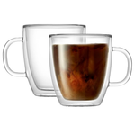 Set Of 2 5.4-Oz JoyJolt Savor Double Wall Insulated Glasses Coffee Mugs