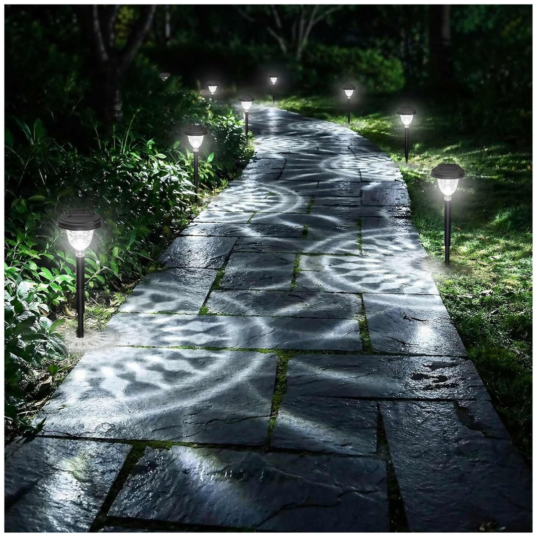 10-Pack Torlaist Solar Waterproof Pathway Lights