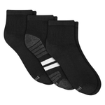 3-Pairs Hanes Cool DRI Men's Ankle Socks With Ventilation (Black)