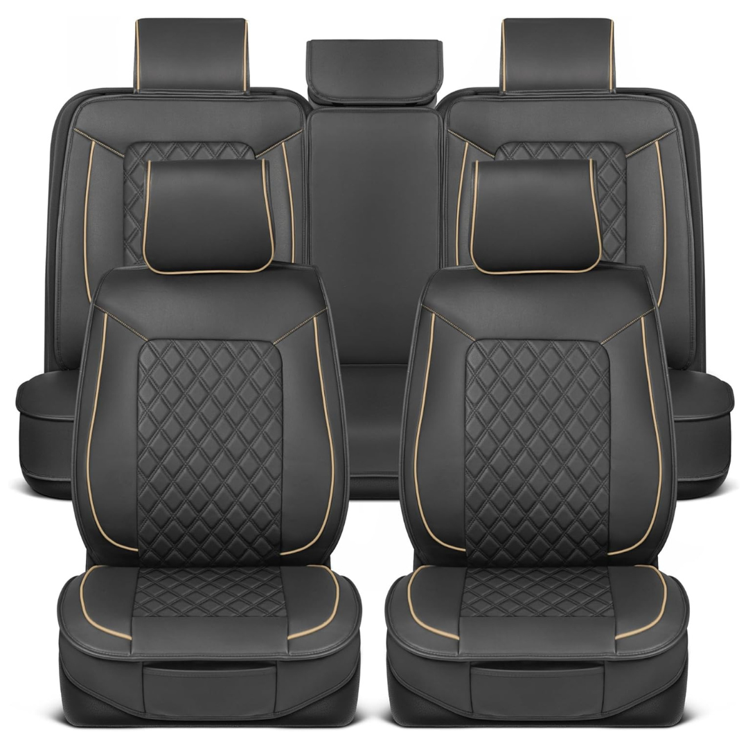 2-Pack MotorBox Prestige Faux Leather Seat Covers Full Set