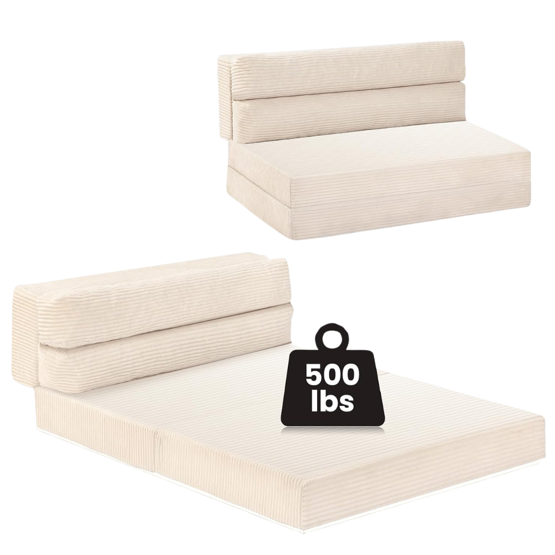 2 In 1 Full Size Pull Out Folding Convertible Sofa Bed