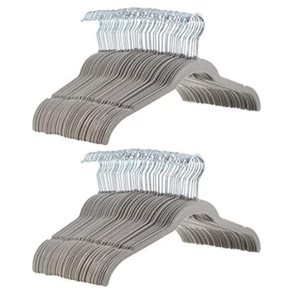 100-Pack Amazon Basics Slim Non-Slip Shirt Clothes Hangers