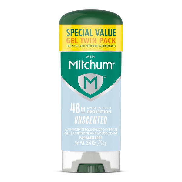 3.4 oz 2-Pack Mitchum Antiperspirant Triple Odor Deodorant Stick