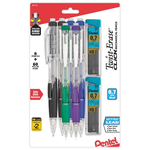 6-Pack Pentel Twist-Erase Click 0.7mm Mechanical Pencils + Lead Refills
