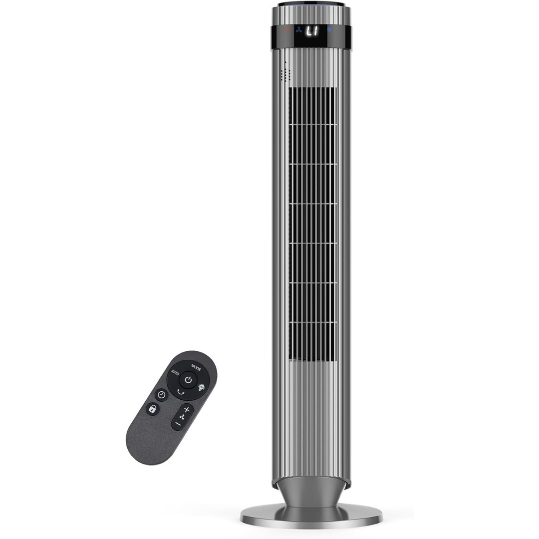 OLIXIS Quiet 28dB Bladeless Tower Fan With Remote