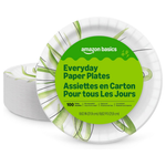 100-Count 8.62" Amazon Basics Disposable Everyday Paper Plates