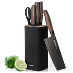 6-Piece Stainless Steel Ultra Sharp Kitchen Knife Set W/ Block