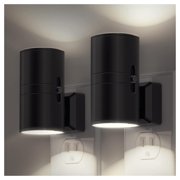 2-Pack L Lohas LED Adjustable Wall Plug Night Lights