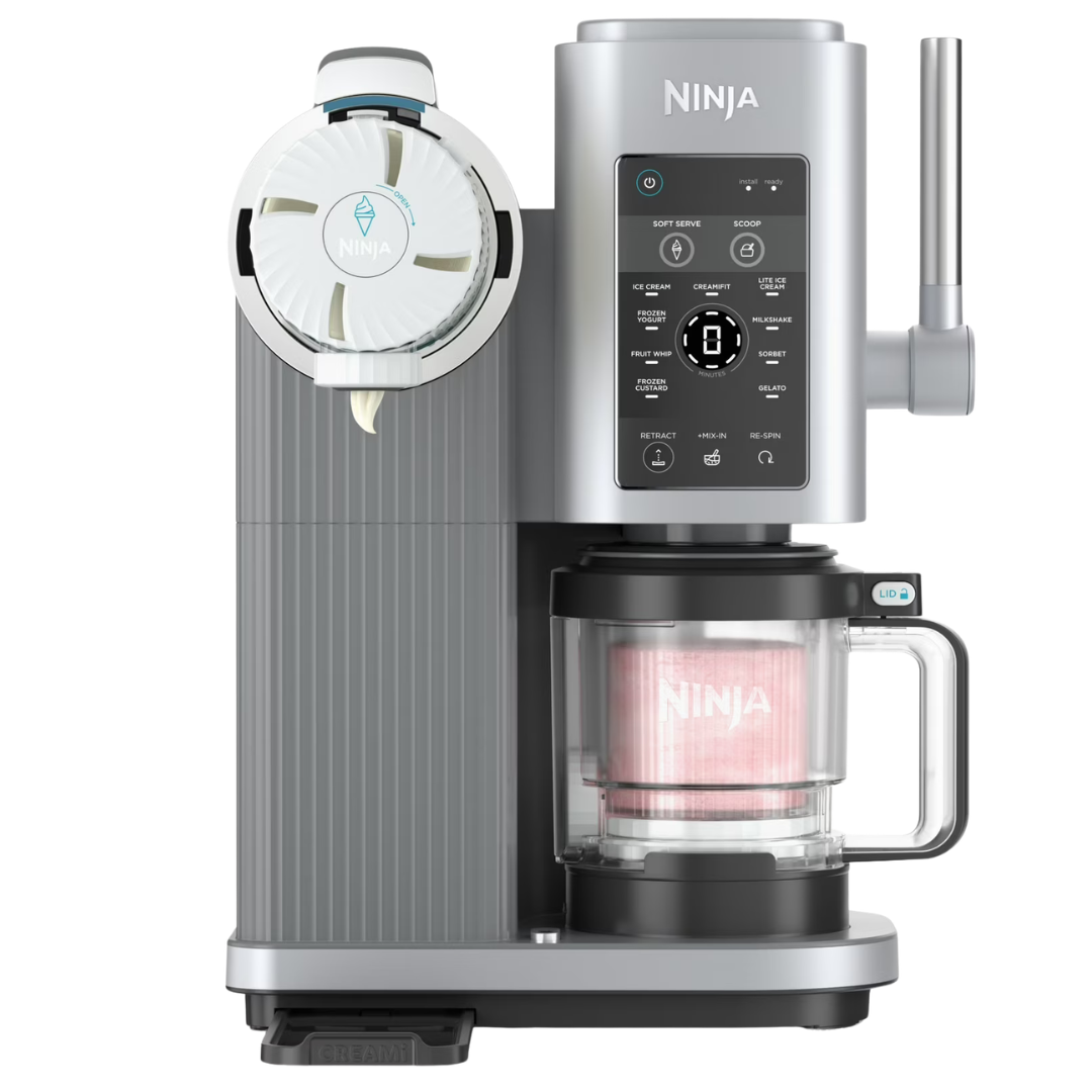 13-in-1 Ninja CREAMi Scoop & Swirl Ice Cream & Soft Serve Maker W/ 2-Pints