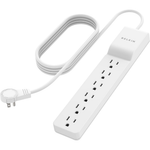 6-Outlet 8' Belkin Surge Protector Power Strip W/ Flat Rotating Plug