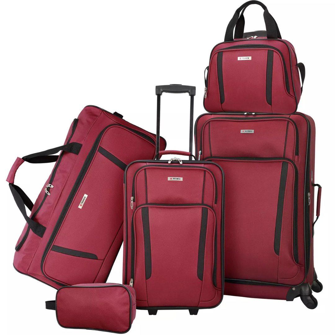 5-Piece TAG Freehold Softside Spinner Luggage Set (3 Colors)