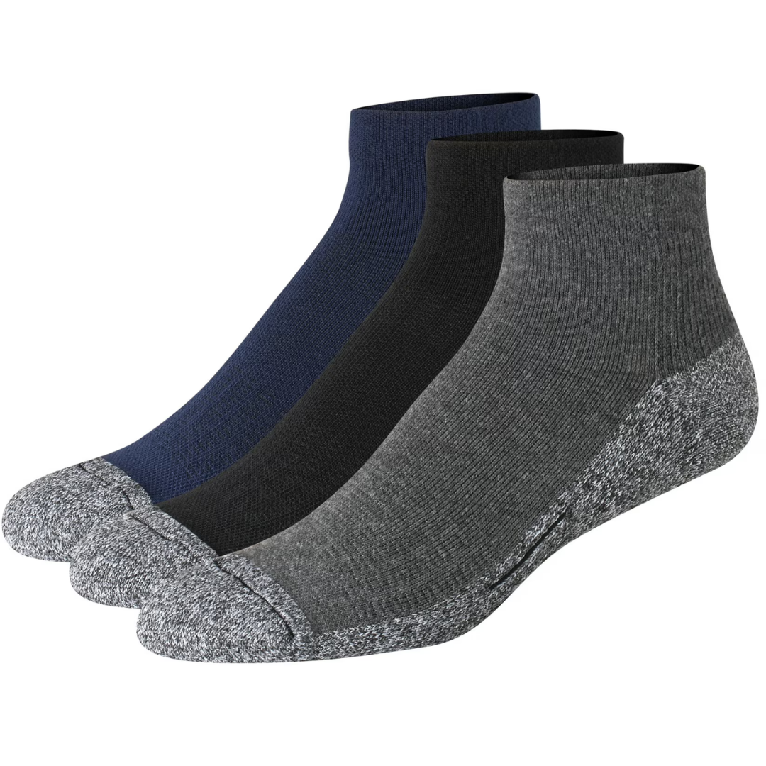 3-Pack Hanes Moisture-Wicking Ankle Socks