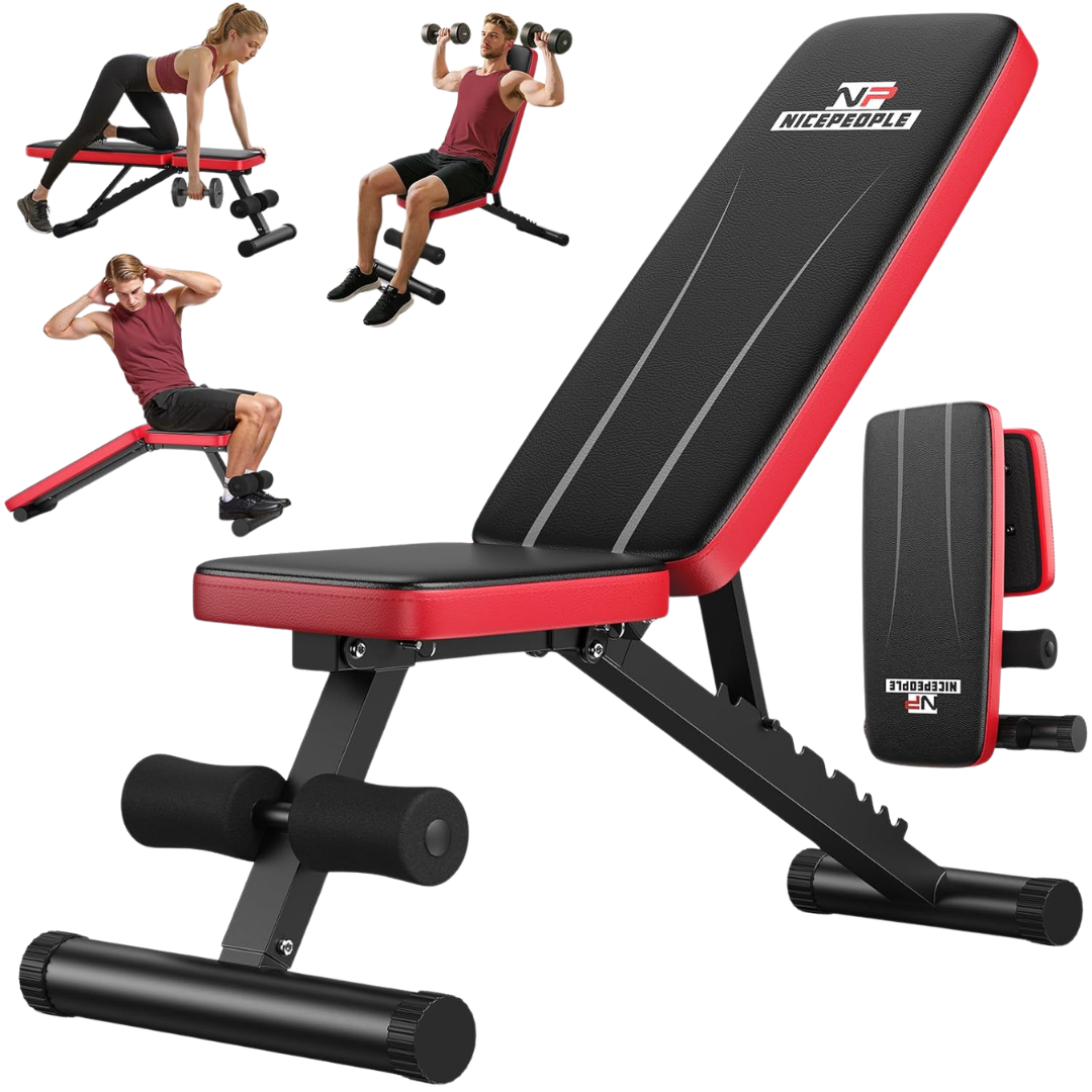 Nicepeople Adjustable Weight Bench With 8 Backrests (660LBS Capacity)