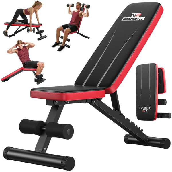 Nicepeople Adjustable Weight Bench With 8 Backrests (660LBS Capacity)
