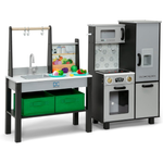 Delta Children All-in-One Corner Play Kitchen Playset W/ Lights & 20 Accessories