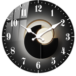 10" Non Ticking Battery Operated Wooden Analog Wall Clock