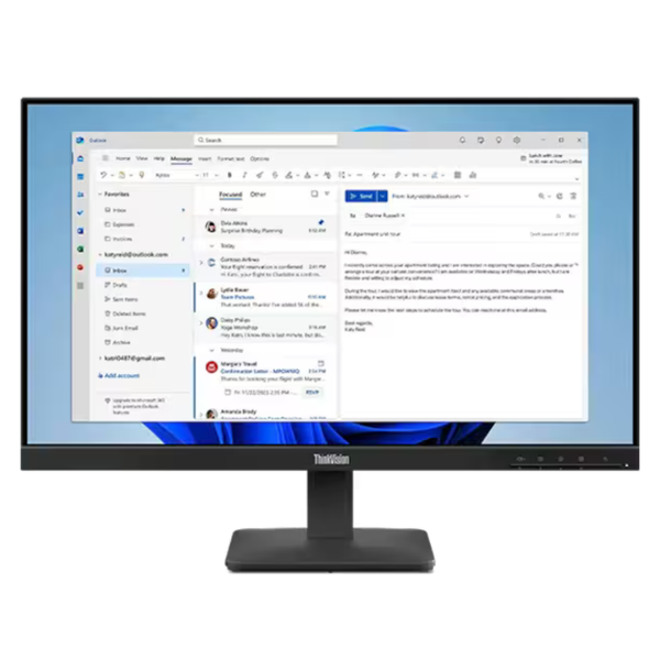 23.8" Lenovo ThinkVision S24-4e FHD 100Hz 4ms IPS Monitor
