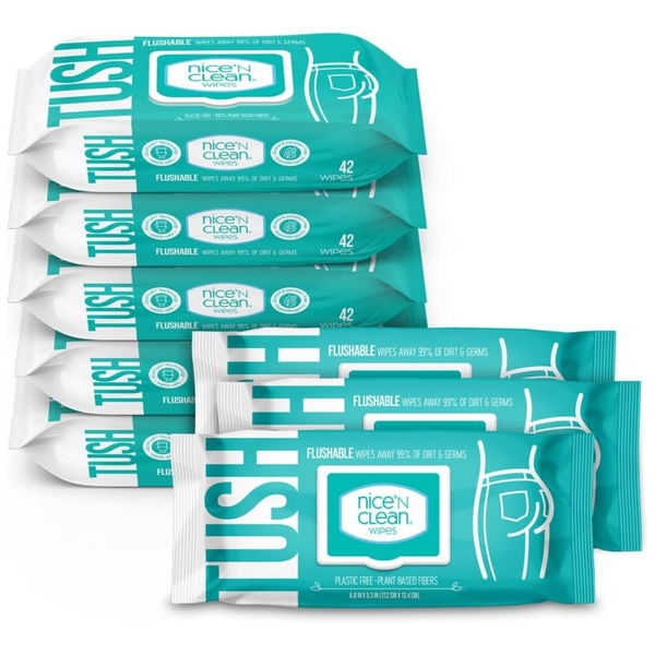 336-Count Nice 'N Clean Plant-Based Moist Flushable Wipes