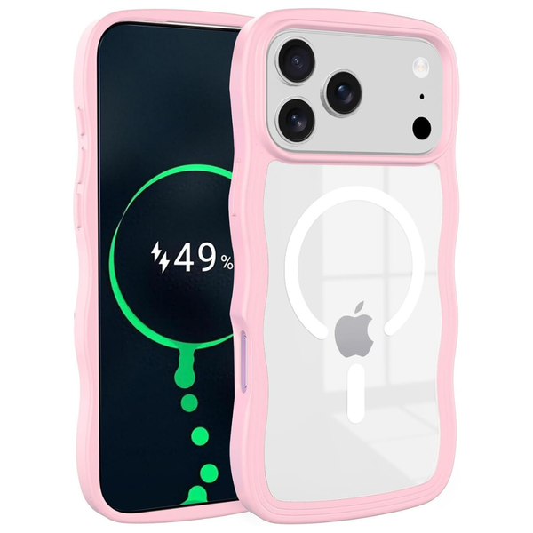 Women's Clear Wavy Translucent Magnetic Slim iPhone 17 Air Case