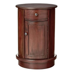 Decor Therapy Keaton Traditional Round Side Storage End Table