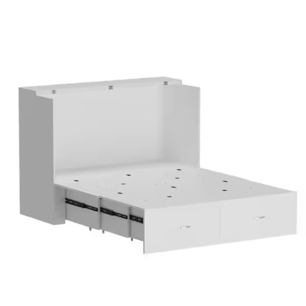 Full Murphy Bed W/ Chest Of Drawers & USB Charging Station