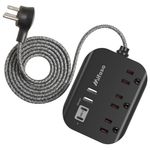 15Ft Power Strip With Multiple Outlets & USB Ports