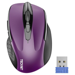 TeckNet 2600 DPI Ergonomic Wireless Optical Mouse W/ 6 Buttons (Purple)