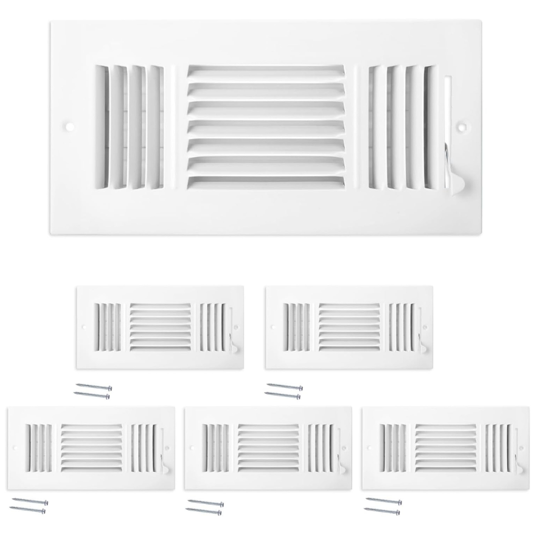 6-Piece 10" X 4" Air Wall Vent Covers