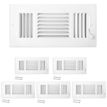 6-Piece 10" X 4" Air Wall Vent Covers
