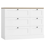 Wade Logan 6 Drawer 43.31" W Wood Modern Double Dresser
