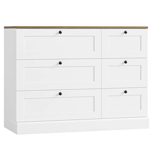 Wade Logan 6 Drawer 43.31" W Wood Modern Double Dresser