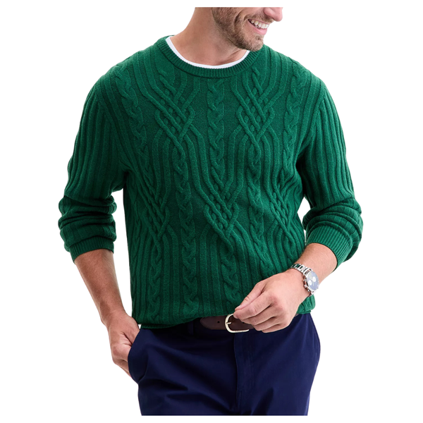 Club Room Men's Mixed Cable-Knit Crewneck Sweater (2 Colors)