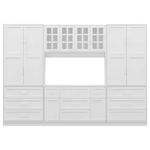 78.7" Office Storage Cabinet With 13 Shelves And 11 Drawers